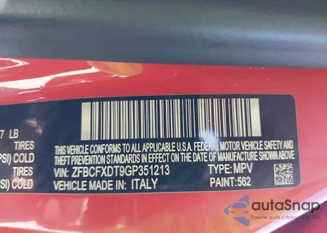 2016 Fiat 500X Lounge из США, поврежденный, VIN ZFBCFXDT9GP351213